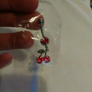 Cherry belly button ring